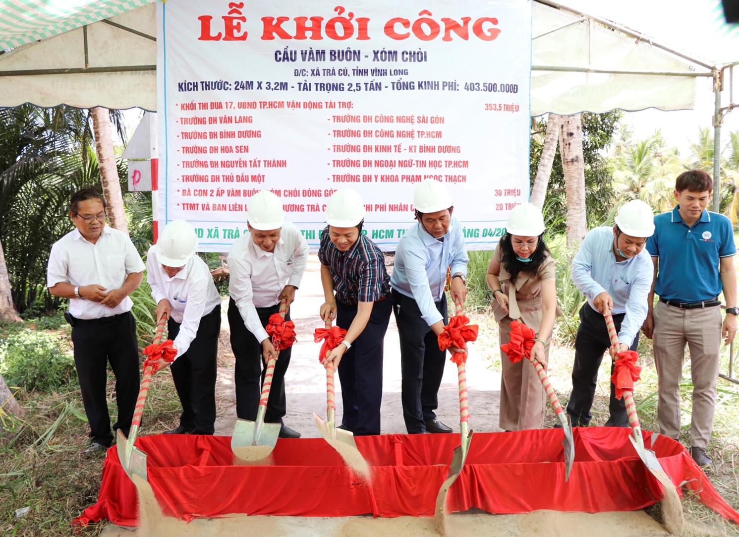 Khởi công xây dựng cầu tình nghĩa Vàm Buôn – Xóm Chòi